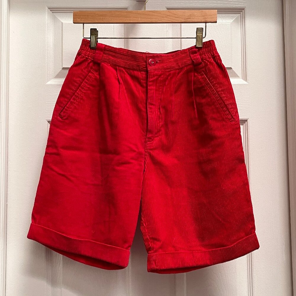 ESPRIT Corduroy Culotte Shorts, Red, Size 5 Juniors, Vintage